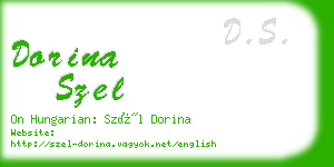 dorina szel business card